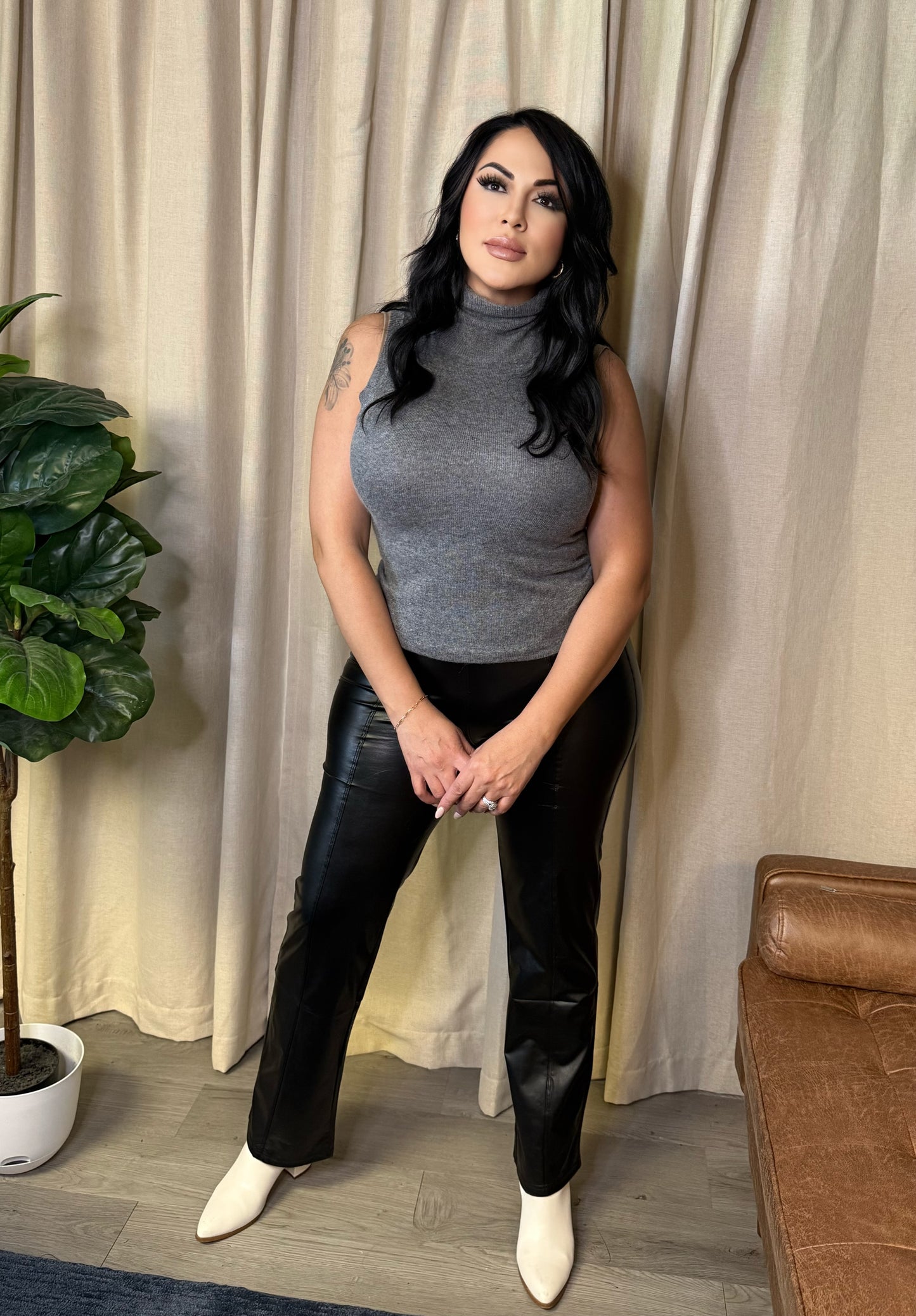 Gray Babe Top