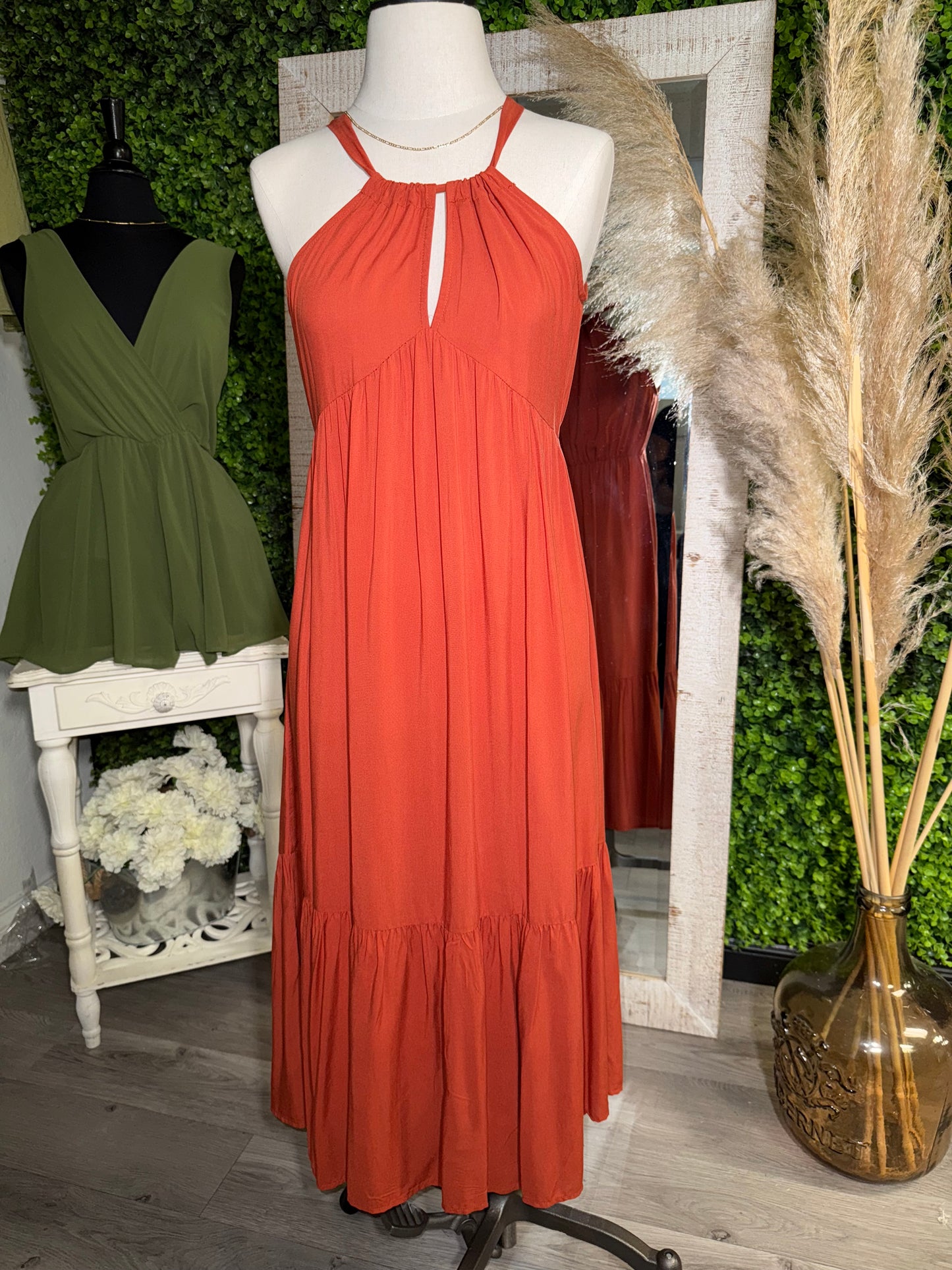 Final Touch Rusty Orange Dress