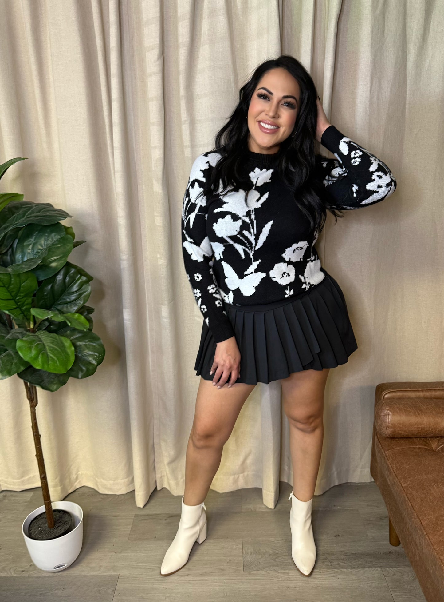 Butterfly Bloom Knit Sweater 🖤