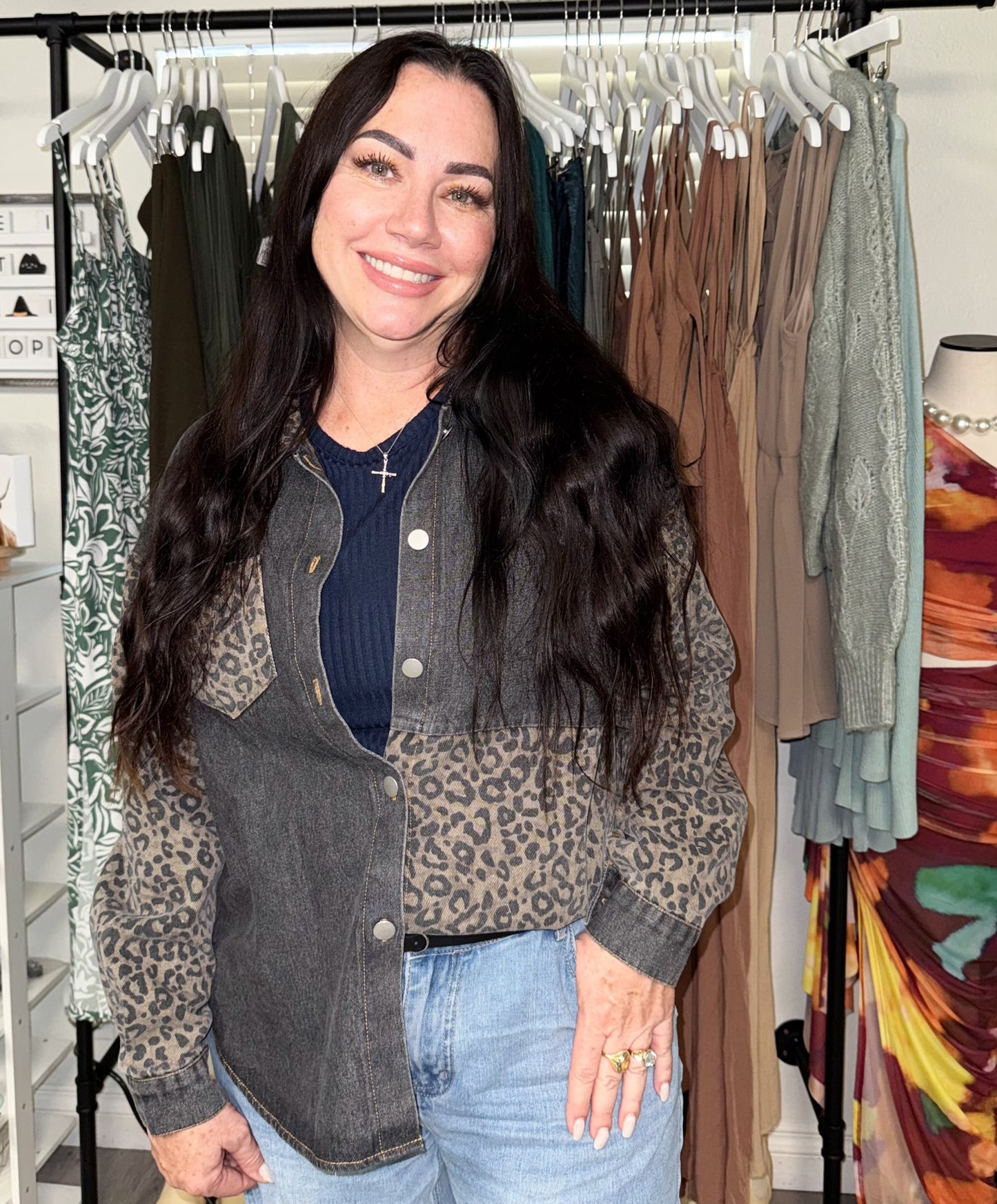 Cheetah Fade Denim Jacket