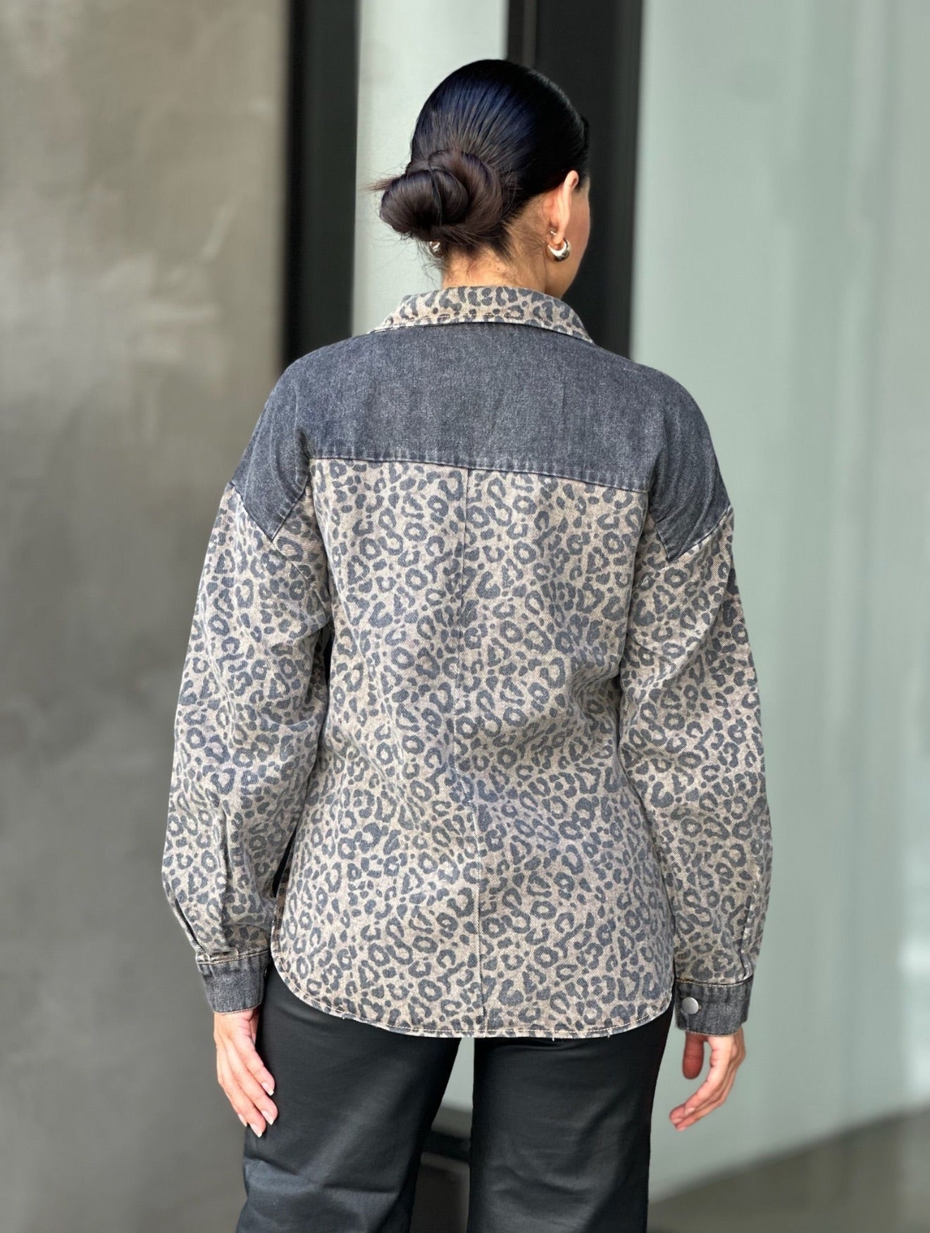 Cheetah Fade Denim Jacket