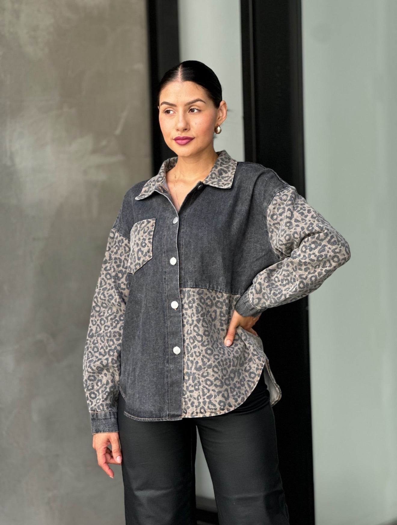 Cheetah Fade Denim Jacket