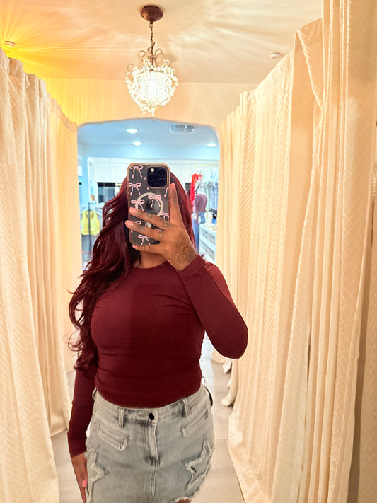Burgundy long sleeve