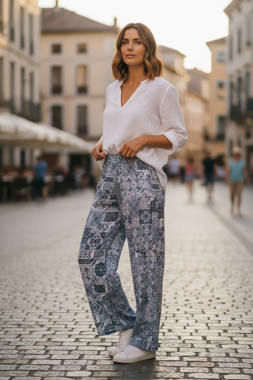 Blue Blossom Breeze  Pants