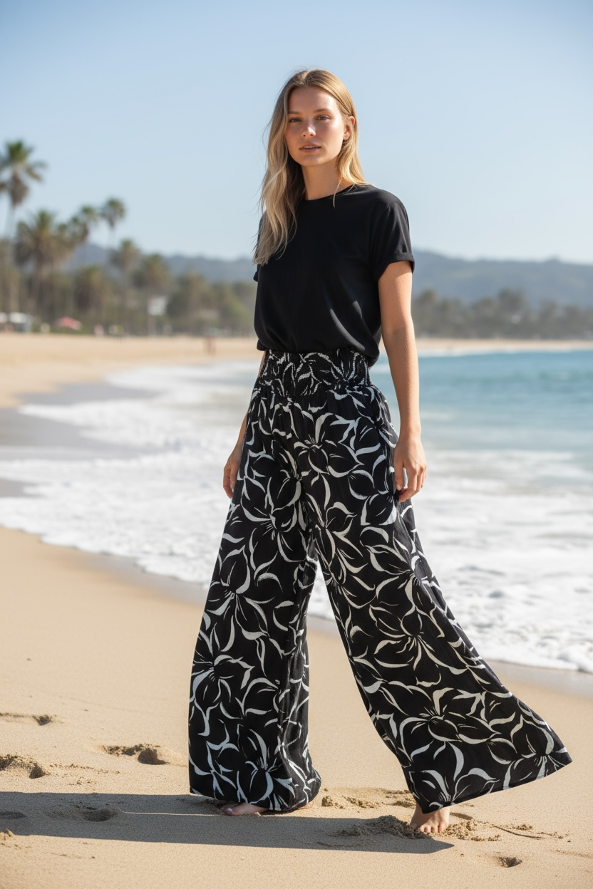 Blue Lagoon petal pants